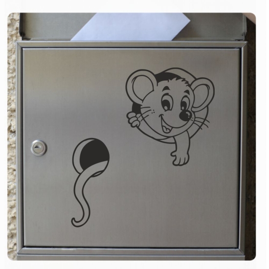 Briefkastenaufkleber Maus Briefkasten Aufkleber Sticker B014